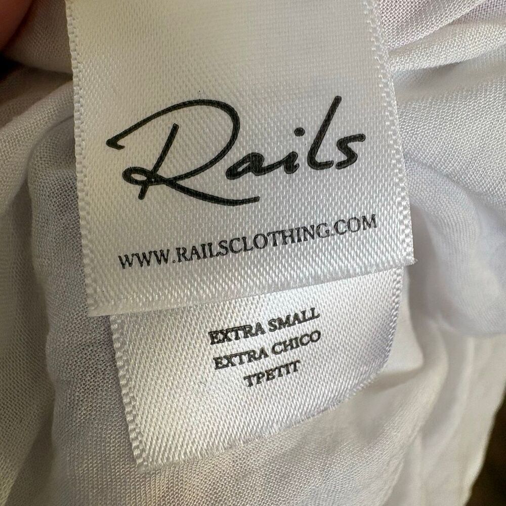Rails Wrap Dress XS Madison Jewel Stripe Linen Luxury Coastal Artsy Preppy Retro - Picture 6 of 13
